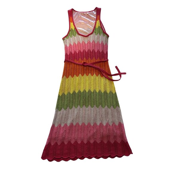 XS Trina Turk 2012 Crochet Midi Dress - RARE - Picture 1 of 11